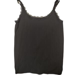 VTG Y2K Lace Cami Tank Top Large Babydoll Romantic Whimsigoth Lightweight